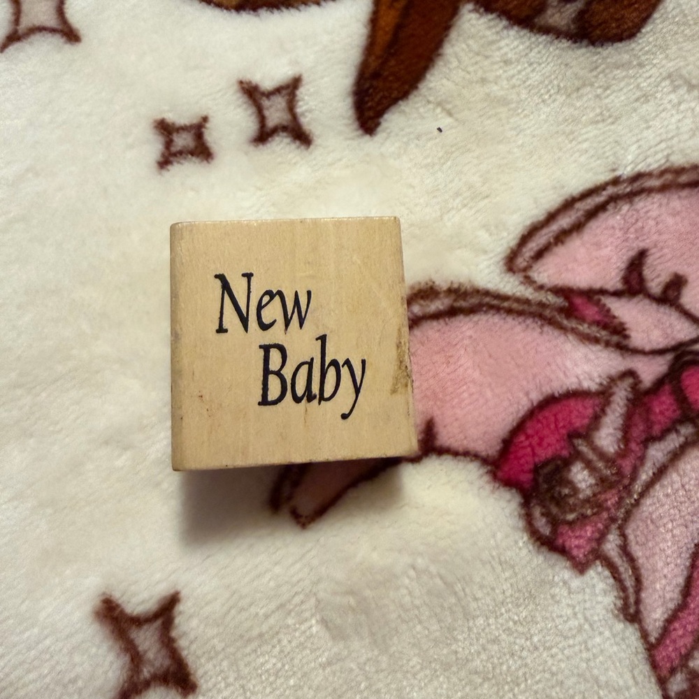 Anita's Wooden Stamp - New Baby